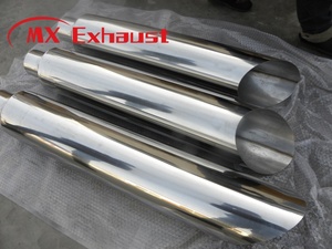 Embout d'échappement diesel chromé en acier inoxydable poli, <span class=keywords><strong>coupe</strong></span> biseautée, personnalisable - Product Image 3