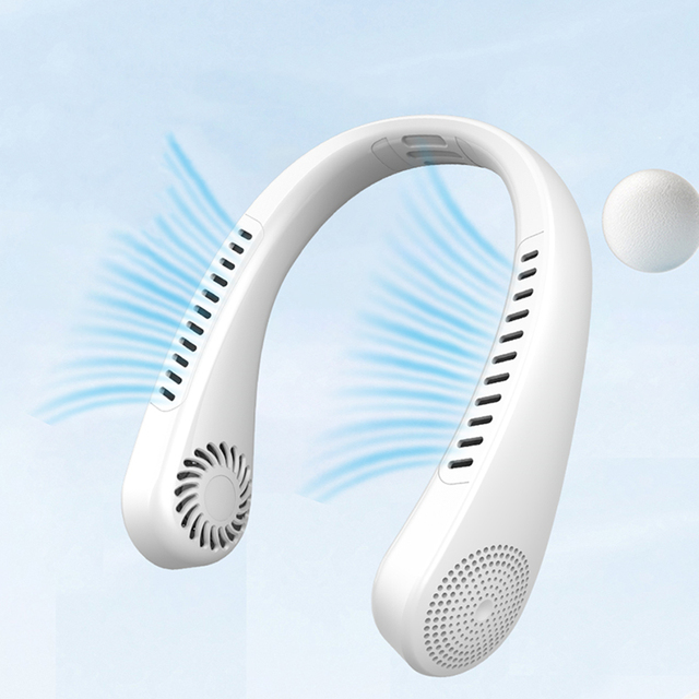 New Mini Neck Fan Portable Bladeless Hanging Neck Rechargeable Air Cooler 3 Speed Mini Summer Sports Fans
