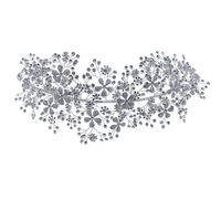 NOUVEAU Luxe Argent Fleur mariée diadème et couronne de mariage strass bandeau accessoires de cheveux en cristal