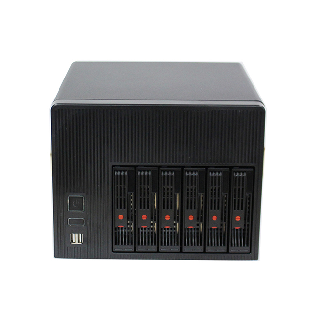 Nas-06 6*3.5"  Hot Swap Bays NAS Case with 6Gb/s SATA Backplane Supports Mini-ITX M/B,Flex 1U PSU for Home Storage,Private Cloud