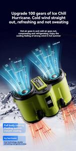 พัดลมติดเอวแบบพกพา อุปกรณ์ทำความเย็นกลางแจ้งสำหรับไซต์ก่อสร้าง ชาร์จผ่าน USB ปรับความเร็วได้ 100 ระดับ ความจุแบตเตอรี่ 10000mAh - Product Image 6