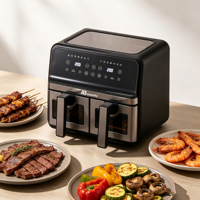 Freidora de Aire de Doble Capacidad Anbolife 8L con Ventanas Visibles, Electrodoméstico de Cocina Saludable y No Tóxico, Suministro al por Mayor OEM, Personalizable
