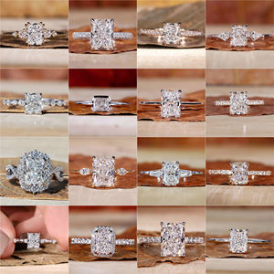 IGI CERTIFIED 18K oro sólido boda promesa joyería mujeres solitario Halo Oval corte redondo 1.0ct LAB GROWN diamante anillo de compromiso - Product Image 2