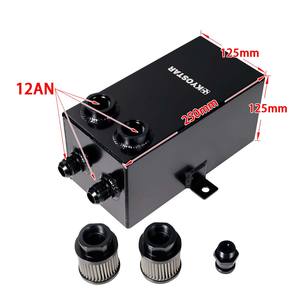 עבור הונדה אזרחית 3l אלומיניום לתפוס יכול טנק עם 12an יציאה נקבה 12an מסנן 10an לנקז לשימוש מנוע - Product Image 2