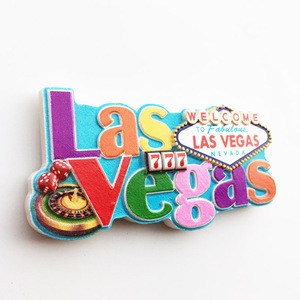 Aimant de réfrigérateur en résine sur le thème du casino de Las Vegas, souvenir touristique pour pays OEM/ODM, décoration maison et cuisine, cadeaux de mariage - Product Image 2