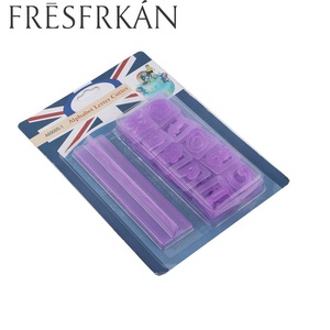 OEM DIY Fashion 3D Handpress Food Grade Plastic Expression Biscuit Tools Albhadet Letter Cutter Holiday Cookie Cutter - Product Image 2