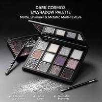 Schimmernde Lidschatten-Palette in Kühlen Tönen, Maßgeschneiderte Lidschatten-Palette Großhandel, Dark Cosmos Multifunktionale Lidschatten-Palette
