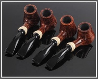 Pipe à tabac artisanale en bois de bruyère importé, grain flamme, style rustique naturel, classique, faite à la main, type Calabash