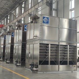 Système de refroidissement par compresseur à ammoniac NH3 R717 avec condenseur évaporatif pour la réfrigération industrielle des usines de glace - Product Image 5