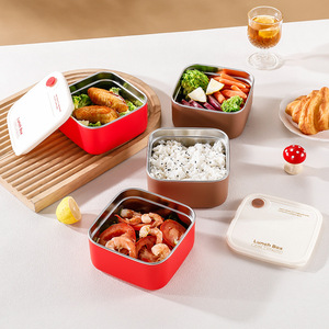 Lunch Box 304 Stainless Steel Rectangle Insulated <b>Microwave</b> Safe For Students Office Workers - Product Image 1