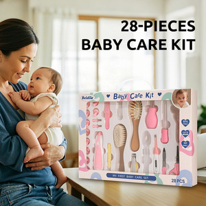 Ensemble de soins 28 pièces pour nouveau-né de 0 à 12 mois, comprenant un ensemble de coupe-ongles et une brosse à <span class=keywords><strong>cheveux</strong></span> - Product Image 4