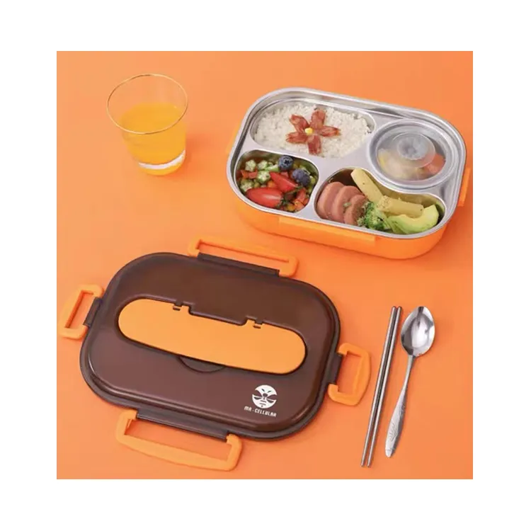 Hot Selling Kids School Bento Stainless Steel Plate Tray Customization Lunch Box
