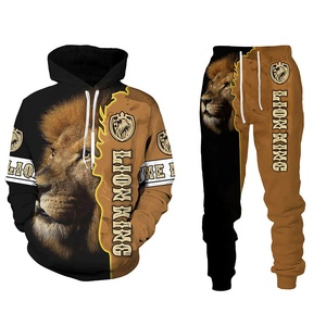 Set di felpa da uomo 2 pezzi con stampa 3D The Lion King Set di felpe <span class=keywords><strong>S</strong></span>-6XL taglie forti per uomo - Product Image 2