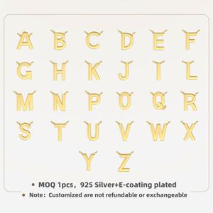 Personalised 925 <b>Silver</b> Gold Plated Chain 5A Zirconia Custom Name Letter <b>Initial</b> Pendant Fine Fashion Jewelry <b>Necklace</b> for Women - Product Image 3