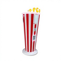 Nouvelle machine distributrice de pop-corn automatique créative en forme de seau, capacité de 150 tasses, pour parcs d'attractions intérieurs, sans surveillance