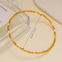 G4250 Vente en gros de bracelets torsadés classiques plaqués or Bijoux de mariage fins pour femmes Cadeau