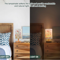 Lampe de table de luxe imprimée en 3D UV, veilleuse personnalisée avec abat-jour en tissu haut de gamme pour la décoration esthétique du salon