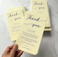 Cartes de vœux pliées personnalisées, notes de remerciement sur mesure, impression numérique sur carton duplex/papier journal, format personnalisé pour toutes les occasions