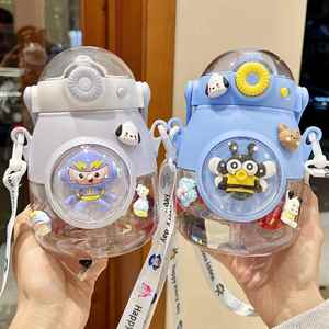 โรงงานขายส่งขวดน้ำพลาสติก PC ลายการ์ตูนน่ารัก ขนาดใหญ่ 900 มล. สำหรับเด็ก พกพาสะดวก ใช้ได้ทั้งที่โรงเรียนและเล่นกีฬา เป็นมิตรกับสิ่งแวดล้อม - Product Image 3