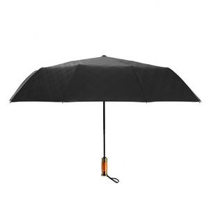 Parapluie automatique imperméable de 26 pouces avec poignée en bois, coupe-vent, logo personnalisé pour hommes d'affaires - Product Image 2