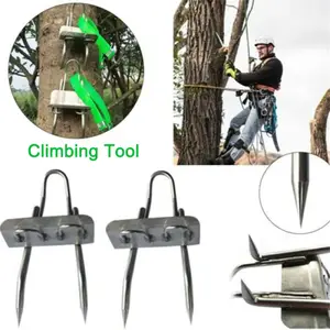 나무 등반 도구 극 등반 스파이크 사냥 관찰 따기 과일 304 스테인레스 스틸 등반 나무 신발 간단한 사용