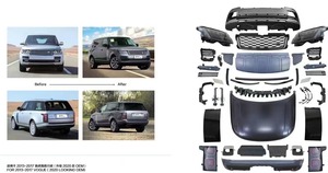 Kit carrozzeria per Land Rover Range Rover Vogue L405 2013-2017 anno lifting 2020 2021 modello con luci paraurti cofano - Product Image 6
