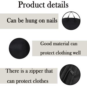 2025 Luxury Black Eco-Friendly Non-Woven Mens <b>Clothes</b> Dust Suit Cover Custom Logo Cheap Customizable Garment <b>Bag</b> with Zipper - Product Image 4