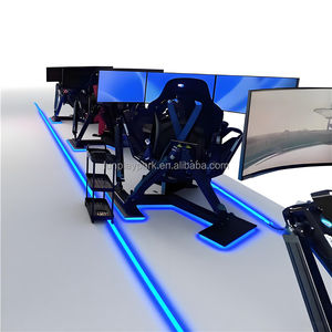 <span class=keywords><strong>Simulador</strong></span> de Conducción de Autos de Carreras <span class=keywords><strong>con</strong></span> 3 Pantallas, <span class=keywords><strong>Movimiento</strong></span> 6DOF/3DOF, para Interiores/Exteriores, de Fibra de Vidrio y Metal, para Parques de Aventuras - Product Image 3