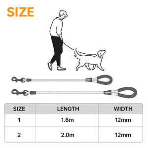 Correa de perro de lujo JF en rosa, nuevo estilo, cuerda de nailon resistente sin tirones con cómodo patrón de impresión de mango acolchado para entrenamiento - Product Image 6