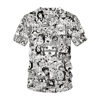 T-shirt imprimé Anime 3d pour hommes et femmes, Streetwear, avec motif Hentai, col rond, Hip Hop, Harajuku, décontracté, Sexy, vêtements pour filles, collection 2020