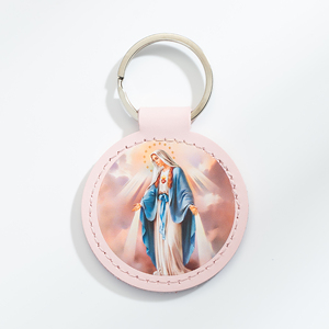 Giveluck Đức Trinh Nữ Maria Công Giáo Da Keychain Thời Trang Và Tùy Chỉnh Cho Tôn Giáo Trang Trí - Product Image 5