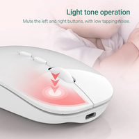 2.4G prise en charge BT Triple Mode jeu souris optique silencieuse ordinateur tablette ordinateur portable ordinateur portable PC souris sans fil pour système de maison intelligente