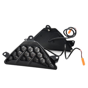 Clignotant triangulaire LED pour Kawasaki Ninja 400 650 ZX4R, ABS noir, étanche, mise à niveau retrofit - Product Image 4