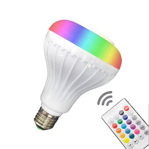 Bombillas <span class=keywords><strong>LED</strong></span> inteligentes para música, 12W, E27, RGB, altavoz <span class=keywords><strong>LED</strong></span> con 24 teclas de Control remoto - Product Image 2