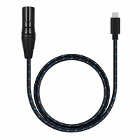 Câble Micro XLR Femelle vers USB-C, Cordon d'Enregistrement Audio Type-C pour Microphone Dynamique, Smartphone, Ordinateur Portable, Tablette, PC, Mixeur, Système PA