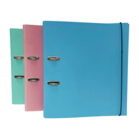 Classeur A4 en PP à 2 anneaux avec cordon élastique, couleur personnalisée, dossier à 2 trous pour le rangement de documents au bureau ou à l'école