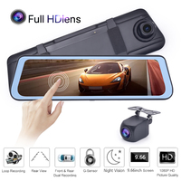 10 ''écran tactile enregistreur double Dashcam Wifi arrière hd 1080p caméra moniteur Dvr voiture rétroviseur
