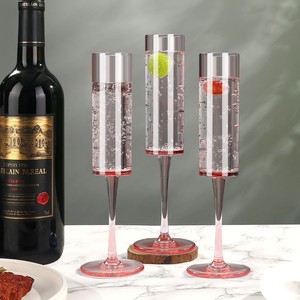 Copas de Cóctel Desechables de Plástico Rosa Vintage de 5.5 oz, Irrompibles, Reutilizables, para Champán - Product Image 3