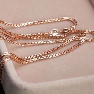 Xinfly 18k Gold <b>Thin</b> Box Clavicle Chain Necklace Trendy Vintage Style Fashion Jewelry for Women for Wedding or Gift - Product Image 3