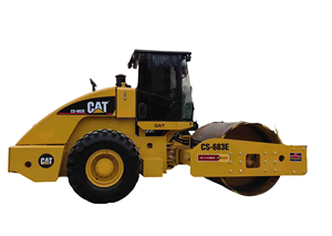 Rouleau compresseur à pneus CAT d'occasion pas cher CS683 (CS-683E/CS683) à tambour unique avec composant de pompe, modèle 2017, bon état - Product Image 1