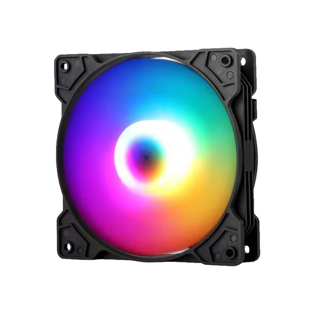 2025 Top Grade 120mm LED Light Computer Case Fan Molex 4Pin Fluid Bearing Plastic Heatsink Gaming PC Cooling 25dBA