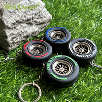 Porte-clés pneu personnalisé roues Llaveros voiture automobile course formule Miniature accessoire décoration cadeau pneu forme ensemble porte-clés