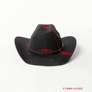 Sombrero de vaquero vintage de lujo al por mayor, de alta calidad, personalizado, estilo camuflaje, de fieltro, con banda de plumas, para hombre, ideal para fiestas, de lana australiana. - Product Image 3