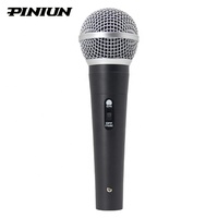 PINIUN PN-58 Microphone dynamique cardioïde filaire professionnel de qualité originale pour chant et karaoké