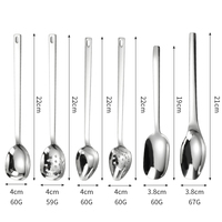 Ensemble de cuillères en acier inoxydable 18/8 de qualité alimentaire - Cuillères de service solides et ajourées pour la cuisine/la restauration en gros