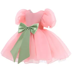 2022 Летние Детские платья для девочек, детское платье, праздничное платье принцессы для новорожденных на 1-й день рождения