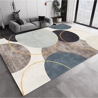 Tapis de salon moderne et simple, antidérapant, insonorisant, à motif abstrait, fabriqué à la machine, personnalisable et écologique