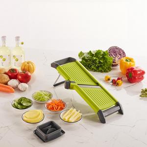 New Arrivals Kitchen Accessories Manual <b>Vegetable</b> Slicer Adjustable Cutter Stainless Steel Hand Wash Only with Container - Product Image 2