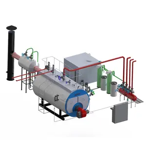 Caldeira a vapor industrial a gás natural EPCB a óleo pesado de 6 toneladas com forno corrugado