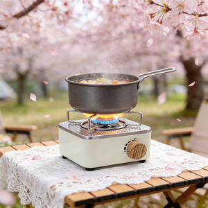 Réchaud à gaz compact en acier pour extérieur, sans briquet, léger et portable pour le <span class=keywords><strong>camping</strong></span>, la cuisson et l'ébullition de l'eau - Product Image 2